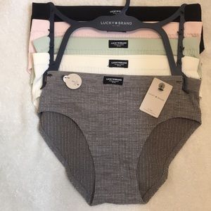 5pk Seamless Ribbed Hipster Panties